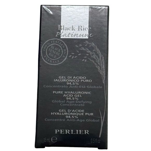 Perlier Black Rice Platinum Pure Hyaluronic Acid Gel Age Defying .5 oz NEW / NIB - Picture 1 of 9